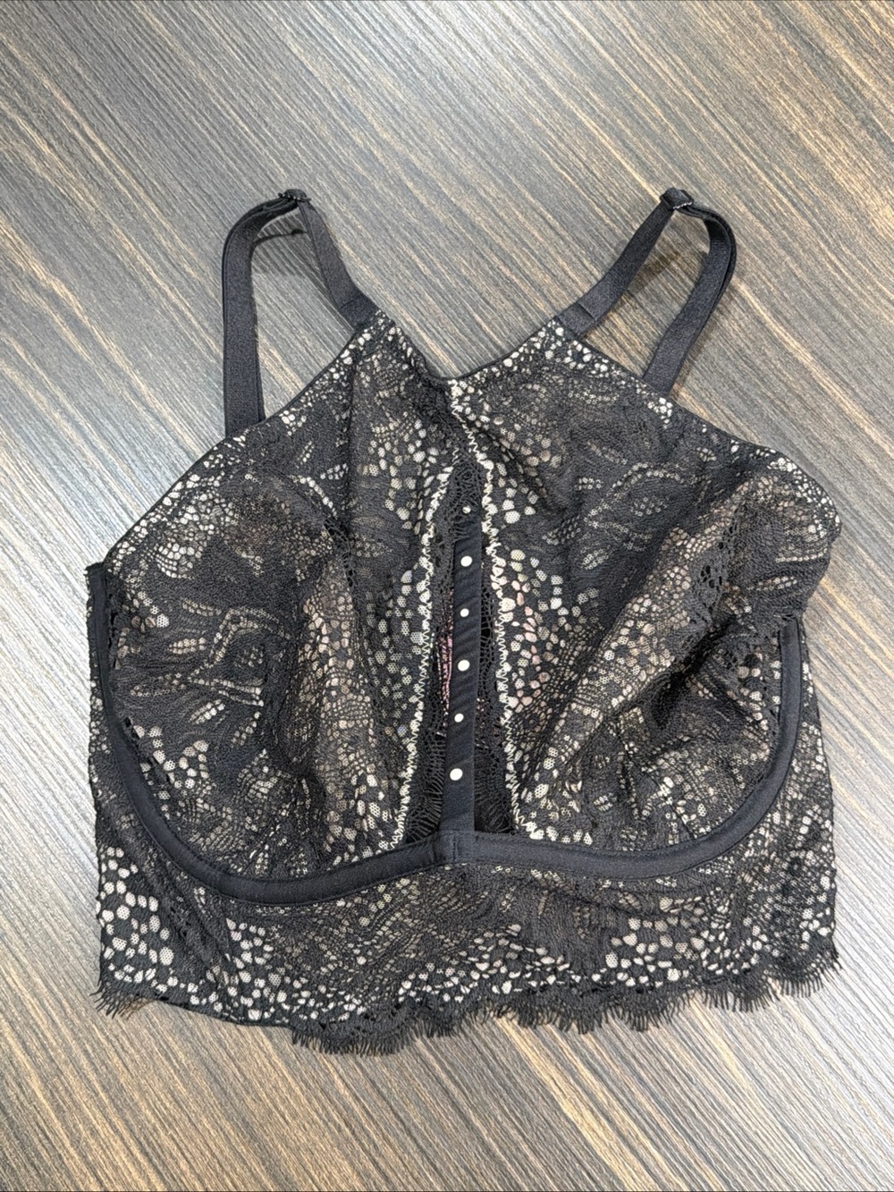 NWT Victoria's Secret Unlined Plunge Plongeant Black Lace Bra Size 32DD 2018